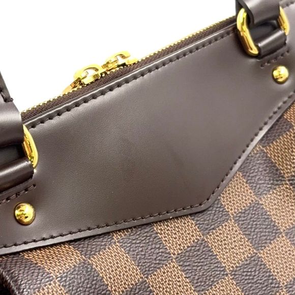 Louis Vuitton Westminster PM Damier Ebène Damier Ebène Leather X PVC Brown Tote - Picture 5 of 14